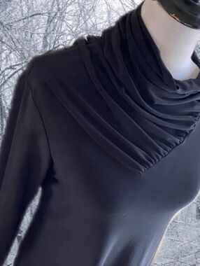 8 Sympli Black Cowl Neck Long Sleeve Tunic Scandi Baddie Made In Canada Office